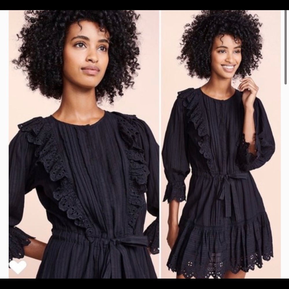 NWT La Vie Rebecca Taylor Satin Stripe Dobby Dress